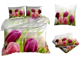 posciel-satyna-bawelniana-200x220cm-tulipany-z-przescieradlem-3d