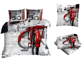 posciel-satyna-bawelniana-200x220cm-czerwony-rower-z-przescieradlem-3d