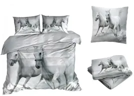 posciel-satyna-bawelniana-200x220cm-biale-konie-z-przescieradlem-3d