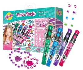 studio-tatuazu-brokatowe-tatuaze-zestaw-krysztalki-szablony-markery
