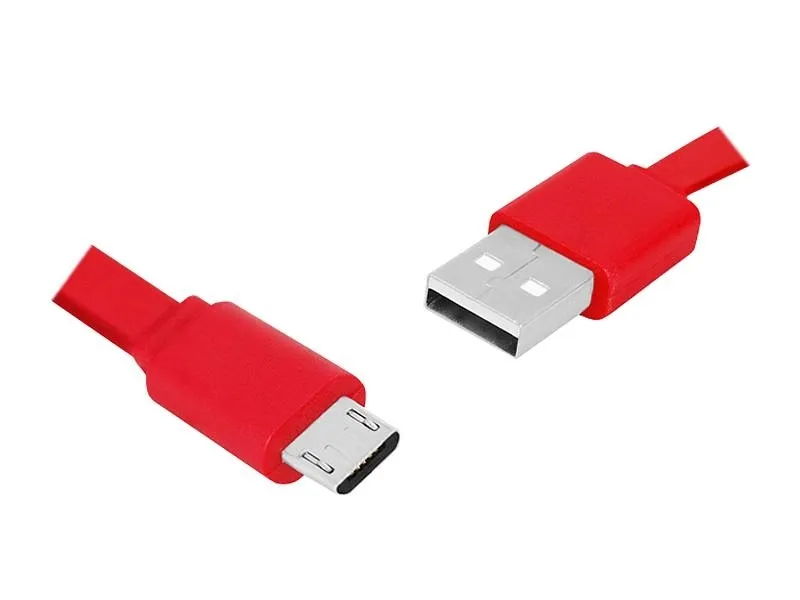 kabel-usb-micro-usb1m-plaski-czerwony