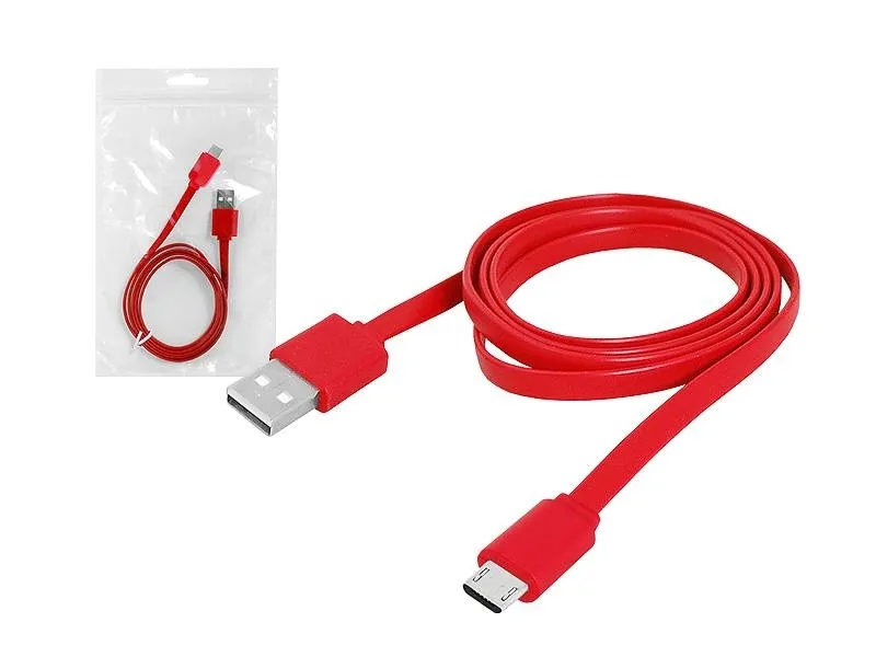 kabel-usb-micro-usb1m-plaski-czerwony