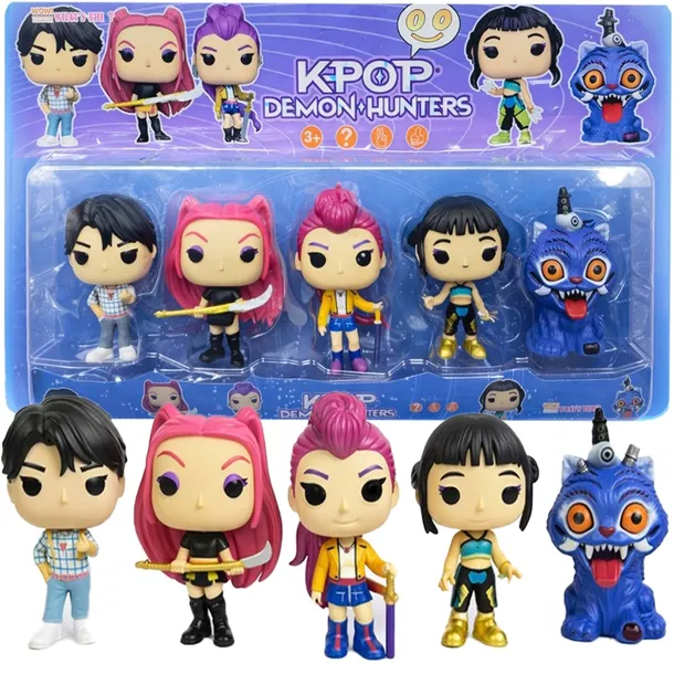 ZESTAW FIGUREK KPOP DEMON HUNTERS ŁOWCZYNIE DEMONÓW FIGURKI MIRA ZOEY RUMI