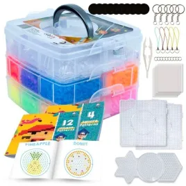 la-manuli-koraliki-do-prasowania-neonowe-zestaw-prasowanka-wzory-10-000-szt