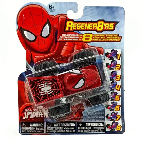 samochod-transformujacy-avengers-spiderman-czerwony-stan-nowy-marka-marvel