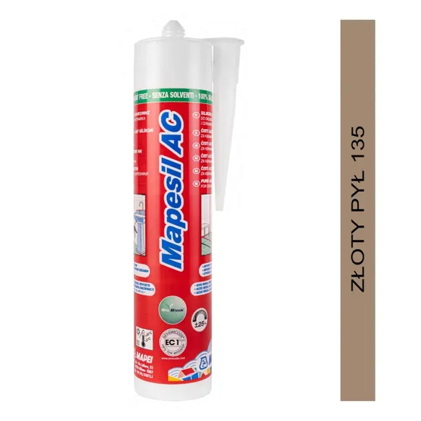 Silikon MAPEI MAPESIL AC 310ml - 135 złoty pył
