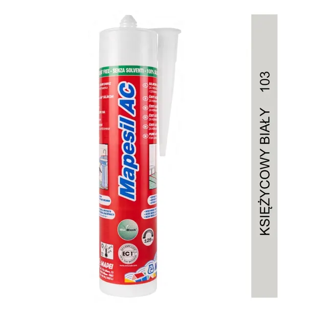 Silikon MAPEI MAPESIL AC 310ml - 103 księżycowy biały