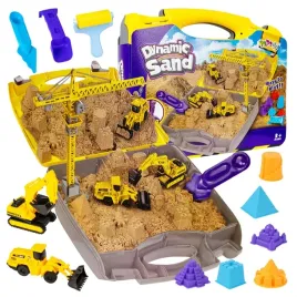 piasek-kinetyczny-w-walizce-dla-dzieci-pojazdy-budowlane-zuraw-foremki