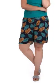 moraj-damskie-krotkie-spodenki-szorty-w-liscie-m