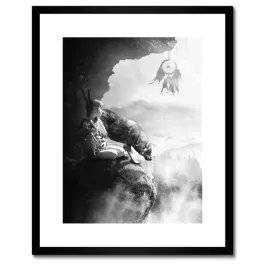 plakaty-w-ramie-40x50-indianka-z-wilkiem