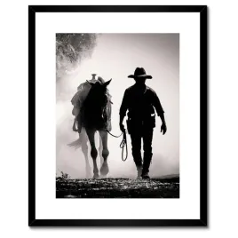 plakaty-w-ramie-40x50-cowboy-ze-swoim-rumakiem