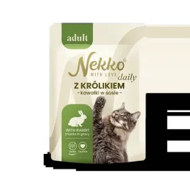 nekko-daily-saszetka-dla-kota-adult-kawalki-krolika-w-sosie-85g