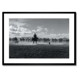 plakaty-w-ramie-70x50-cowboy-na-koniu-konie