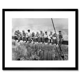 plakaty-w-ramie-50x40-robotnicy-na-belce-lunch