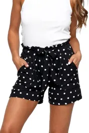 moraj-damskie-krotkie-spodnie-spodenki-szorty-czarne-w-groszki-s