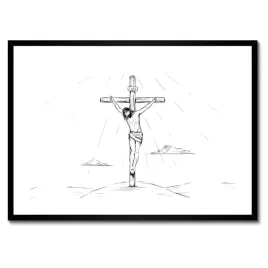 plakaty-w-ramie-70x50-ukrzyzowanie-jezus-krzyz