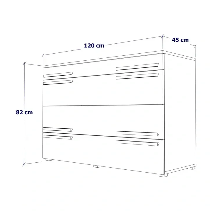komoda-barcelona-120cm-polysk-stan-nowy