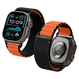 pasek-spigen-wbf1-dla-apple-watch-nylonowy-czarno-pomaranczowy-elastycz