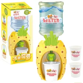 dystrybutor-do-wody-ananas-kubeczki-automat-zestaw-zolty