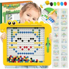 tablica-magnetyczna-dinozaur-zolty-magpad-dla-dzieci-woopie-pinezki-pisak