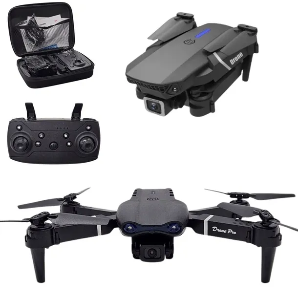 TRENINGOWY DRON PRO KAMERY WIFI ZAWIS 250M 3 BATERIE E88 PRO ZABAWKA