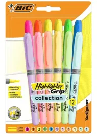 zakreslacz-highlighter-grip-pastel-mix-12szt-bic