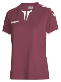 hummel-t-shirt-damski-sportowy-bordowy-xs