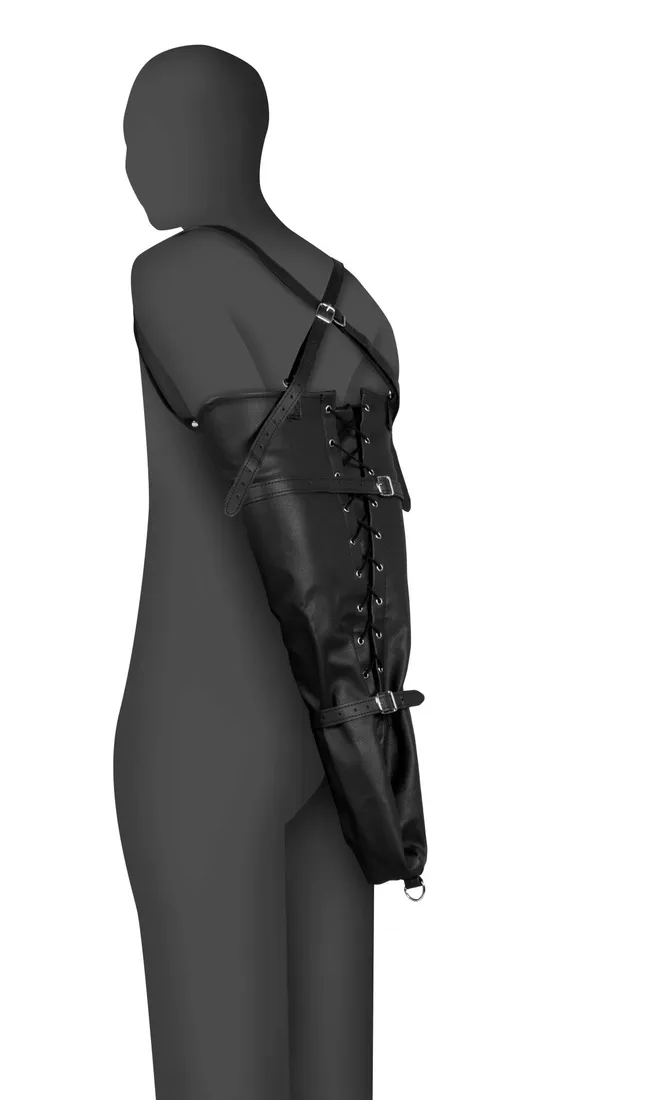 lace-up-full-sleeve-arm-restraint-black