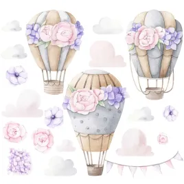duze-naklejki-scienne-dla-dzieci-kolorowe-balony-chmurki-i-kwiaty