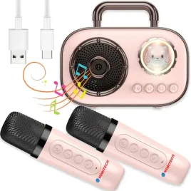 bezprzewodowy-zestaw-do-karaoke-dla-dzieci-glosnik-bluetooth-2-mikrofony