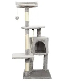 drapak-dla-kota-z-domkiem-drapakiem-i-pomponem-112-cm-szary