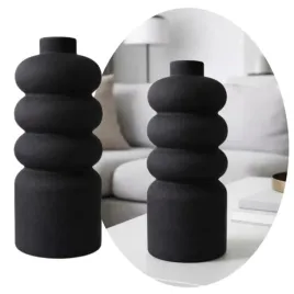 wazon-dekoracyjny-3d-na-kwiaty-nietlukacy-czarny-nowoczesny-wysoki-24-cm