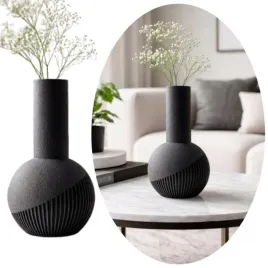 wazon-dekoracyjny-nietlukacy-3d-boho-modern-nowoczesny-wysoki-20-cm-czarny