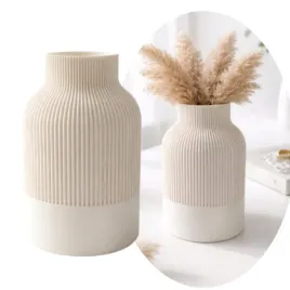 wazon-dekoracyjny-3d-na-kwiaty-nietlukacy-bialy-mat-nowoczesny-wysoki-22-cm