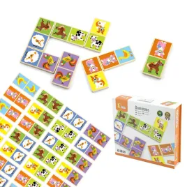 edukacyjne-klocki-domino-drewniane-gra-farma-viga-toys-28-elementow