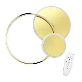 lampa-sufitowa-plafon-led-wiszaca-zlota-60w-trzy-punkty-swiatla-pilot