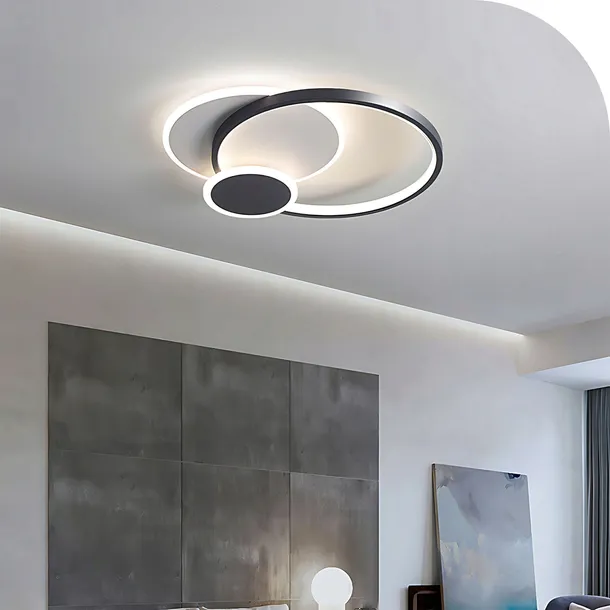 lampa-sufitowa-wiszaca-czarna-led-plafon-60w-trzy-punkty-swiatla-pilot-glebokosc-produktu-6-cm