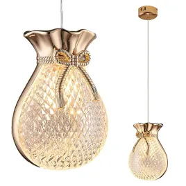 lampa-sufitowa-wiszaca-dekoracyjna-jasno-rozowy-zloty-woreczek-z-kokarda-g9