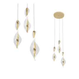 lampa-sufitowa-wiszaca-led-zlota-biala-spirala-3-punkty-swiatla-nowoczesna