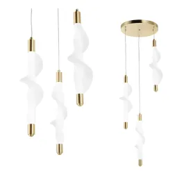 lampa-sufitowa-wiszaca-led-zlota-biala-spirala-nowoczesna-3-punkty-swiatla