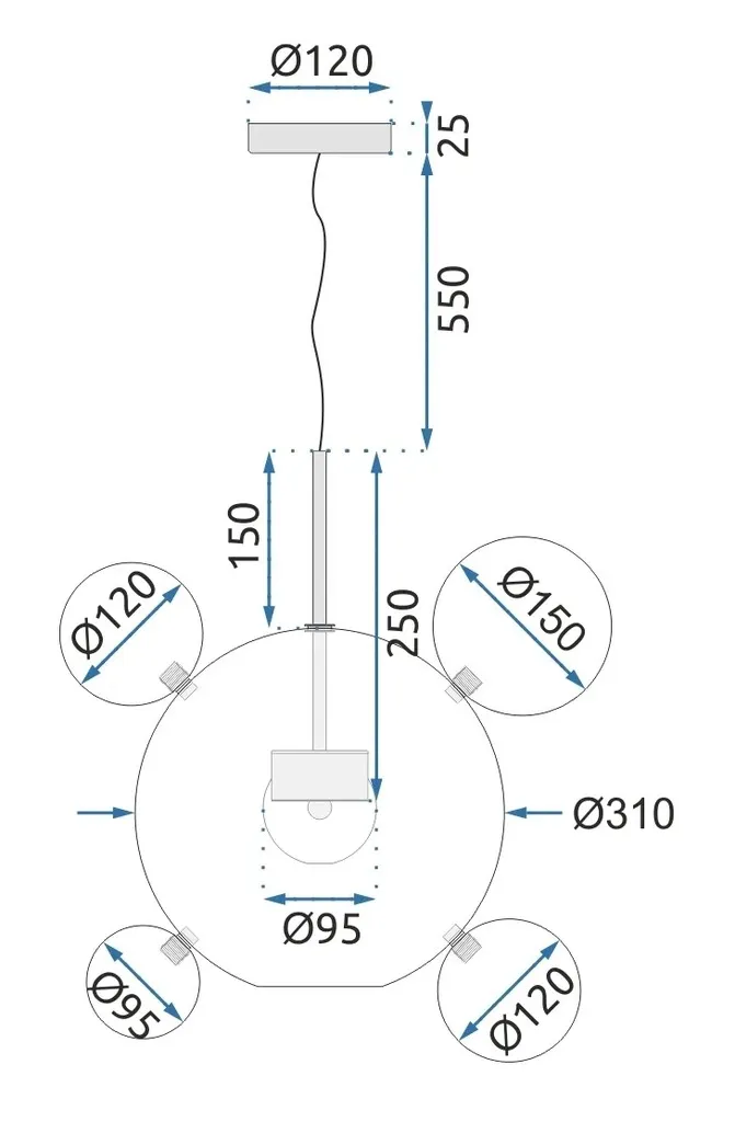 lampa-sufitowa-wiszaca-zlota-szklane-transparentne-kule-gold-68-cm-led