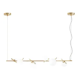 lampa-sufitowa-wiszaca-zlota-biale-mleczne-kule-gold-white-6x-g9