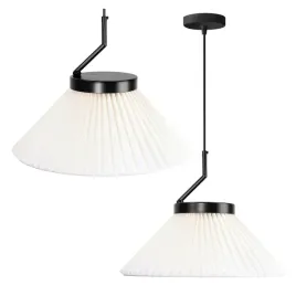 lampa-sufitowa-wiszaca-czarna-bialy-plisowany-klosz-black-white-e27
