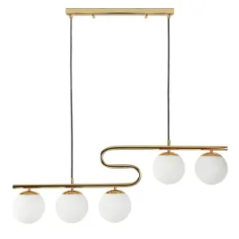 lampa-sufitowa-wiszaca-zlota-biale-mleczne-kule-gold-white-5x-e27