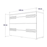 komoda-barcelona-120cm-polysk-stan-nowy