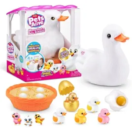 zuru-pets-alive-zestaw-interaktywna-mama-kaczka-pluszowa-mama-duck-dzieci