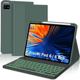 etui-z-klawiatura-xiaomi-pad-6-6-pro-11-bluetooth-azerty-rgb-ciemnozielone