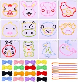 zestaw-do-nauki-szycia-edukacyjny-montessori-zwierzaki-12-wzorow-nici-igly