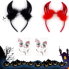 2-x-rogi-diabla-opaski-czarne-i-czerwone-naklejki-na-twarz