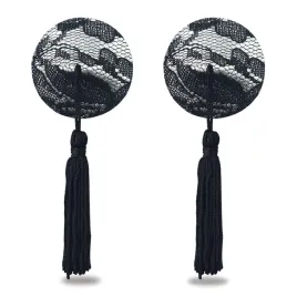 reusable-black-lace-round-tassel-nipple-pasties